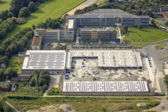 Aerial view of the demolition of Aldi-Nord in Styrum - Süd, ALDI Süd headquarters, Mülheim an der