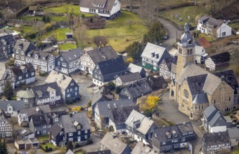 Protestant Church Neunkirchen, Salchendorf, Neunkirchen, Siegerland, North Rhine-Westphalia,
