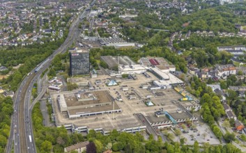 Aerial view, Rhein-Ruhr Zentrum, shopping centre, Heißen - Süd, Mülheim an der Ruhr, Ruhr area,