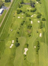 Aerial view, Raffelberg racecourse with golf course inside, Speldorf - Northwest, Mülheim an der