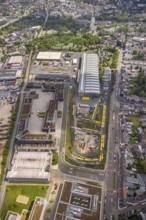 Aerial view, Ruhrbahn area, professional fire brigade, Zur Alten Dreherei, Broich - Ost, Mülheim an