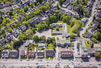 Aerial photograph, Lierbergschule - Städt. Primary school, Speldorf, Mülheim an der Ruhr, Ruhr
