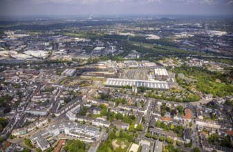 Aerial view, Ruhrbahn site, professional fire brigade, Zur Alten Dreherei, main workshop, Camera