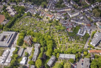 Aerial view, allotment garden association Heisterbusch, Broich - Ost, Mülheim an der Ruhr, Ruhr