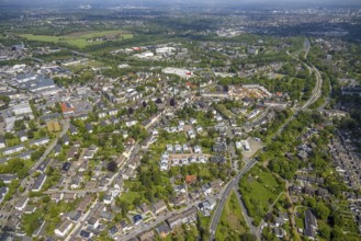 Aerial view, site view, construction site and new construction residential area