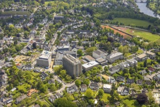 Aerial view, Max Planck Institute, construction site, Holthausen - West, Mülheim an der Ruhr, Ruhr