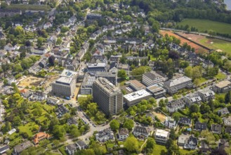 Aerial view, Max Planck Institute, construction site, Holthausen - West, Mülheim an der Ruhr, Ruhr