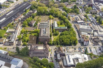 Aerial view, Haus der Wirtschaft, Mannesmann Röhrenwerke, Mannesmann Precision Tubes GmbH, Altstadt