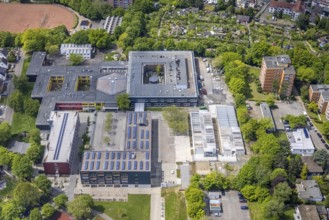 Aerial view, Städt. Gymnasium and Städt. Realschule Broich, Broich - Ost, Mülheim an der Ruhr, Ruhr
