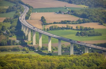 Aerial view, Mintarder Ruhrtalbrücke, Saarn, Mülheim an der Ruhr, Ruhr area, North