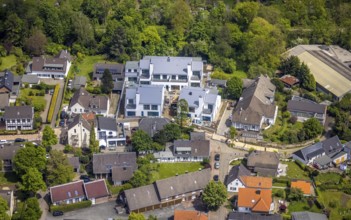 Aerial view, construction site and new building, Otto-Pankok-Straße, Saarn, Mülheim an der Ruhr,