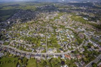 Aerial view, Saarner Kuppe Luxemburger Allee, Saarn, Mülheim an der Ruhr, Ruhr area, North