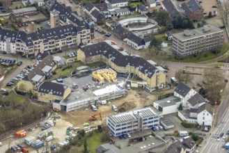 Aerial view, construction site building Düsseldorfer Straße 116, Zur Alten Mühle, Saarn, Mülheim an