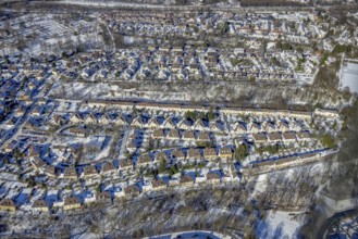 Aerial view, workers' housing estate, Heimaterde housing estate, Theodor-Suhnel-Straße, Heißen -