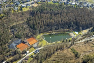 Naturfreibad Schinderweiher, Mudersbach, Siegerland, Rhineland-Palatinate, Germany, bathing resort,