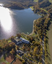 Aerial view, Welcome Hotel Meschede am Hennesee in the district Berghausen in Meschede, Sauerland,