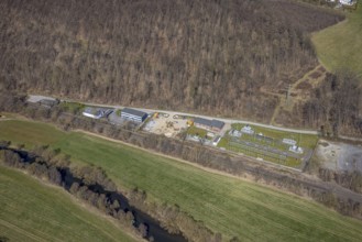 Aerial photograph, EnergieStation Meschede, Sophienweg am Hainberg, Berghausen, Meschede,