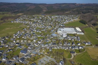Aerial view, aerial view Eversberg, Meschede, Sauerland, North Rhine-Westphalia, Germany, DE,