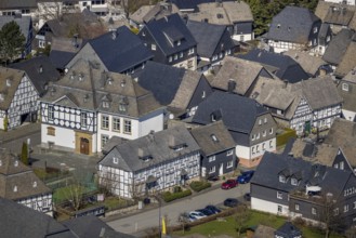 Aerial photo, St. Johannes Catholic Primary School, Eversberg, Meschede, Sauerland, North