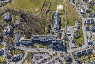 Aerial view, St. Walburga-Krankenhaus Meschede, Meschede-Stadt, Meschede, Sauerland, North
