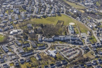 Aerial view, St. Walburga-Krankenhaus Meschede, Meschede-Stadt, Meschede, Sauerland, North