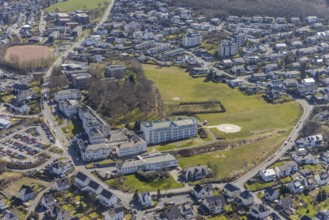 Aerial view, St. Walburga-Krankenhaus Meschede, Meschede-Stadt, Meschede, Sauerland, North
