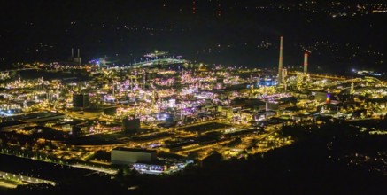 Aerial view, chemical park Marl, chemical zone, Marl, Ruhr area, North Rhine-Westphalia, Germany,
