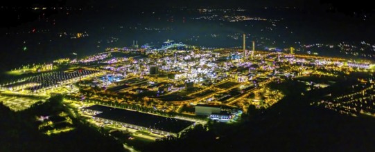 Aerial view, chemical park Marl, chemical zone, Marl, Ruhr area, North Rhine-Westphalia, Germany,