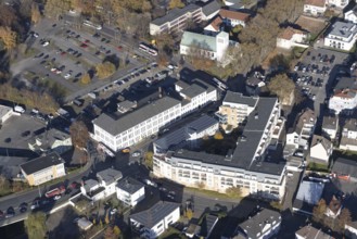 Aerial view, Hansa Seniorenwohnpark Menden as well as parish church St. Walburgis and Education