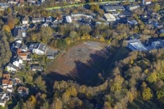 Aerial view, former sports field Gisbert-Kranz-Platz and planning for sports hall, indoor swimming