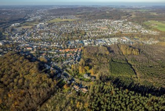 Aerial view, aerial view district Lendringsen in Menden, Sauerland, North Rhine-Westphalia,