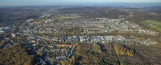 Aerial view, aerial view district Lendringsen in Menden, Sauerland, North Rhine-Westphalia,