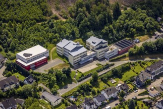 Aerial photo, Berufskolleg des Kreises Olpe, Altenhundem, Lennestadt, Sauerland, North