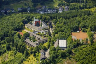 Aerial view, Jugendhof Pallotti and Private Gymnasium Maria Königin, Altenhundem, Lennestadt,