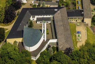 Aerial photo, Jugendhof Pallotti, Altenhundem, Lennestadt, Sauerland, North Rhine-Westphalia,