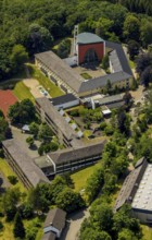 Aerial view, Jugendhof Pallotti and Private Gymnasium Maria Königin, Altenhundem, Lennestadt,