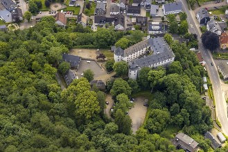 Aerial photo, Bilstein Castle, DJH Youth Hostel, Bilstein, Lennestadt, Sauerland, North