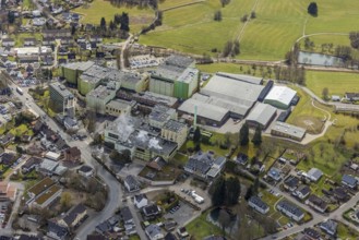 Aerial photo, Krombacher Brauerei Bernhard Schadeberg GmbH, Krombach, Kreuztal, Sauerland, North