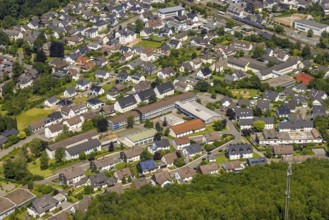Aerial view, St. Nikolaus-Schule, Janusz-Korczak-Schule, AQUATIK Schwimmschule und Bäderverwaltung,