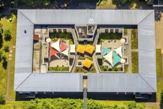 Aerial view, Caritas retirement home and nursing home St. Franziskus-Haus, Trockenbrück,
