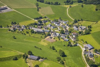 Aerial view, local view Altenvalbert, Lennestadt, Sauerland, North Rhine-Westphalia, Germany, DEU,