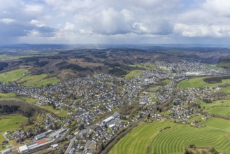 Aerial view, local view Eichen and Stendenbach, Eichen, Kreuztal, Sauerland, North