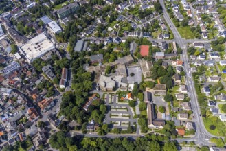 Aerial photo, Städtisches Gymnasium Kamen, Kolonie Tannenberg, Kamen, Ruhr area, North