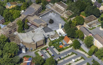 Aerial photo, Städtisches Gymnasium Kamen, Kolonie Tannenberg, Kamen, Ruhr area, North