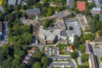 Aerial photo, Städtisches Gymnasium Kamen, Kolonie Tannenberg, Kamen, Ruhr area, North