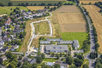 Aerial view, Peter and Paul retirement centre and construction site of a climate protection