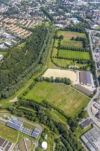 Aerial view, Kamen riding club and planned residential development on the subject of living by the