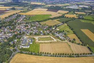 Aerial view, Peter and Paul retirement centre and construction site of a climate protection