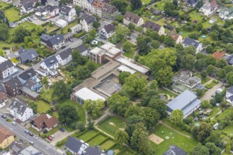 Aerial photo, Nordschule Holzwickede, Evang. Familienzentrum Caroline Nordlicht Kita, Natorp,