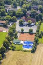 Aerial view, Padel Arena and tennis courts in the district Heeren-Werve, Kamen, Ruhr area, North